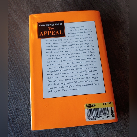 NEW YORK TIMES BEST SELLING AUTHOR John Grisham The Appeal 1st Edition Hardcover - Picture 2 of 5